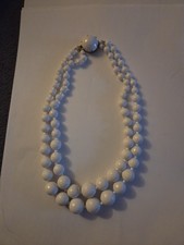 Perlenkette 80er Modeschmuck Nachlass Vintage Weiß