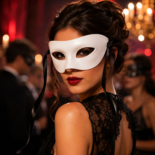 Venezianische maske weiß - venezianische,