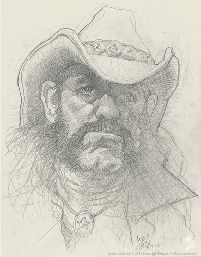 Aufkleber lemmy kilmister - aufkleber,