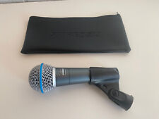 Shure Beta58A dynamisches Gesangsmikrofon mit Klemme und Tasche NEUWERTIG