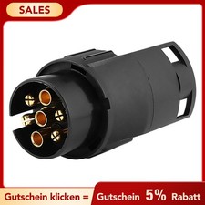 Adapter von 7-polig (Fahrzeug) auf 13-polig (Anhänger) Steckdose Stecker 12V