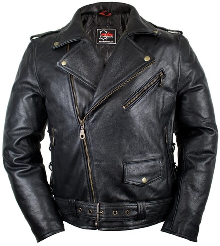 Motorrad chopper lederjacke - motorrad,