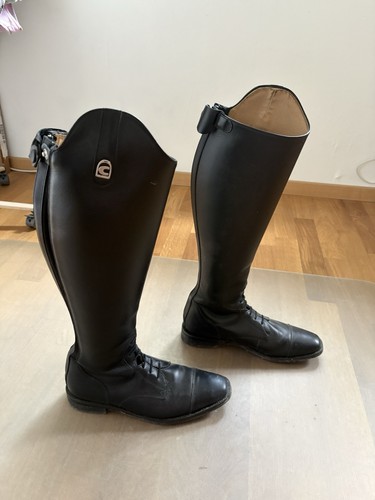 Reitstiefel leder schwarz - leder,