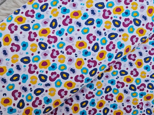 Baumwolljersey leopard bunt - baumwolljersey,