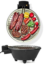 B-Ware 1250W Elektrogrill, elektrischer BBQ Tischgrill, XXL Balkongrill