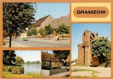 Gramzow Uckermark Prenzlauer Strasse Am Klostersee Springbrunnen Ruine der Praem