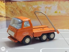 Blechspielzeug Rico Mini Sanson Container LKW dreiachsig, orange, ohne Container