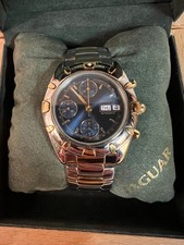 Jaguar Automatik Chronograph Bicolor Blaues Zifferblatt