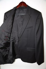 Hugo Boss superschwarz 'Aeron1 Hamen1 Super 130 Blazer Jacke Größe 46