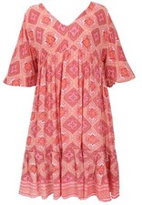 Boho Kurzarm Sommerkleid, Maxikleid, Strandkleid, plus size Sommerkleid - himbe