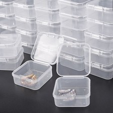 18 St. Mini Kunststoff Aufbewahrungsbox Transparent Staubdicht Schmuck Container