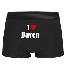 Boxershorts I Love Daven Geburtstag Geschenk Valentinstag Weihnachten
