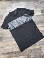 wie NEU: rockiges LIVERGY T-Shirt Gr. M schwarz Fake Ledereinsatz Top Shirt