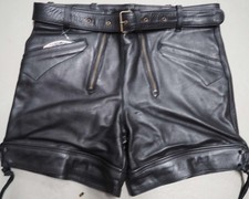 Kurze glattleder hose berti - kurze,