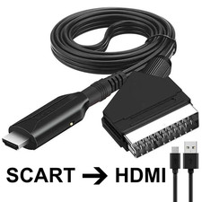 SCART auf zu HDMI Adapter Kabel 1 Meter Wandler Konverter HD Video Audio HD TV