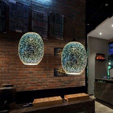 Bunt Glas Kronleuchter LED Deckenleuchte Pendelleuchte Feuerwerk H?ngelampe 3D