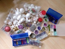 XXL Bastelpaket Paillettenkunst Styroporformen Pailletten Aufbewahrungsboxen ...