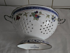 Sieb - Emaille - Villeroy & Boch - Ø 22 cm - H. 14 cm - neuwertig   (S15/7)