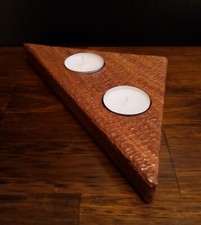 Teelichthalter Kerzenhalter Holz Cumaru Handwerkskunst rustikal Deko Geschenk