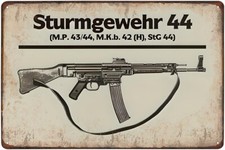 Metal sign - Sturmgewehr 44 (period advertising)