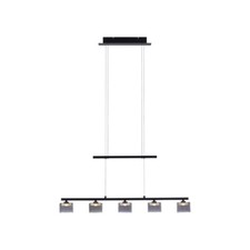 Pendellampe Glas schwarz höhenverstellbar Esstischlampe Küche Wohnzimmer hell