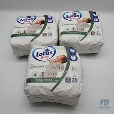 Lotus Baby Douceur Naturelle – Windeln Größe 1 (2-5 kg/Neugeborene). 60 Windeln
