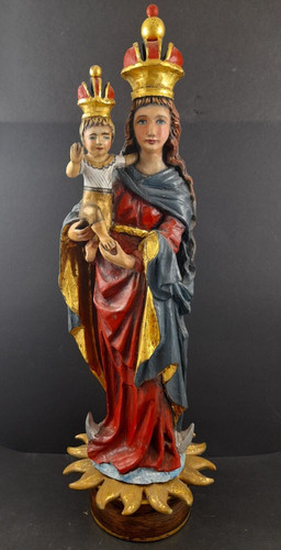 Geschnitzte holzfigur sockel - geschnitzte,