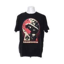 Rammstein, T-shirt, Größe: 2XL, Schwarz/Rot, Baumwolle, Print, Herren #Bzy