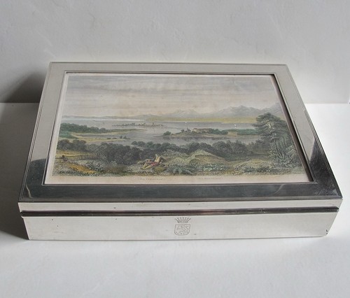 Silber zigarrenbox schatulle - silber,