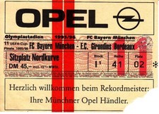 Ticket UEFA Cup Finale 01.05.96 Bayern München - Girondins Bordeaux Deutschland