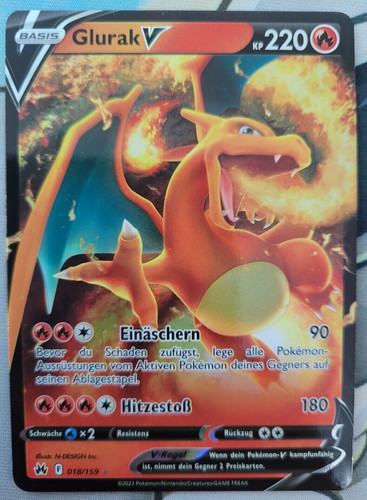 Pokemon karte glurak v - pokemon,