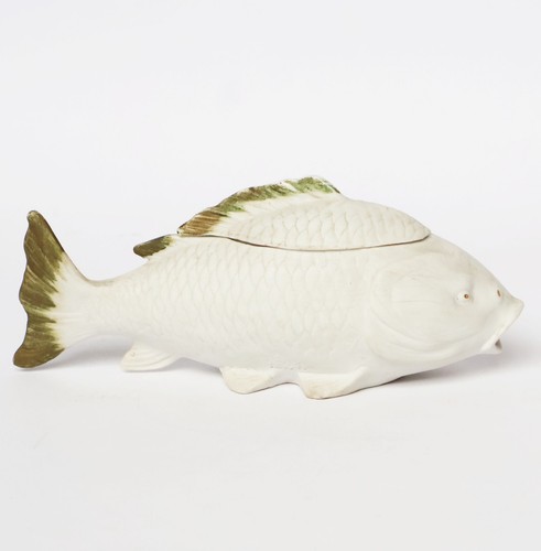 Fisch porzellan dose - fisch,