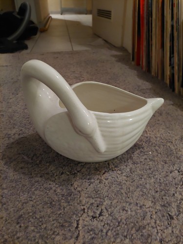 Vintage blumentopf schwan - vintage,