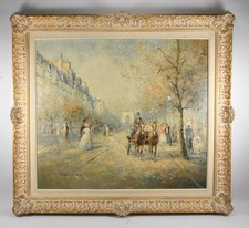 Q40U05- Gemälde Pariser Strassenszene signiert 