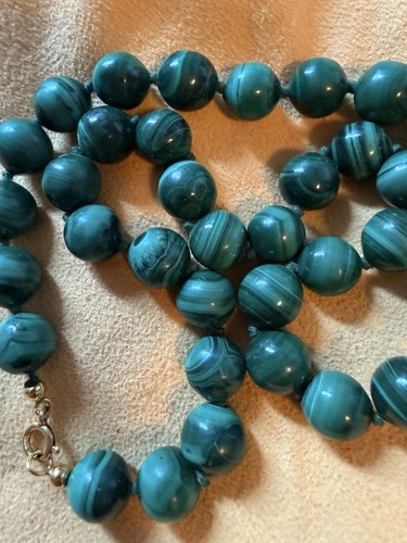 Malachit kette perlen collier - malachit,