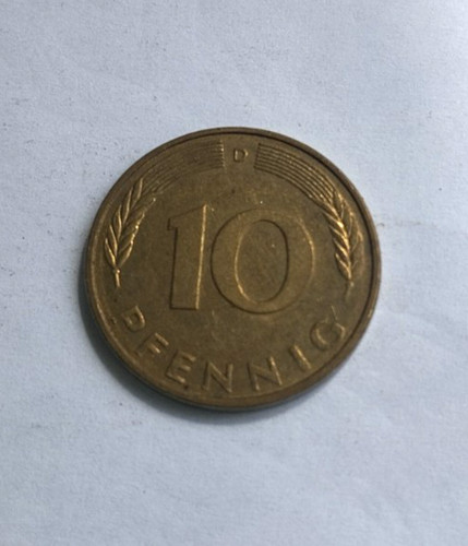 Brd pfennig 1992 messing - 10,