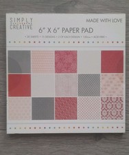 Designpapier Motivpapier Block 15×15 "Made With Love" Simply Creative Basteln