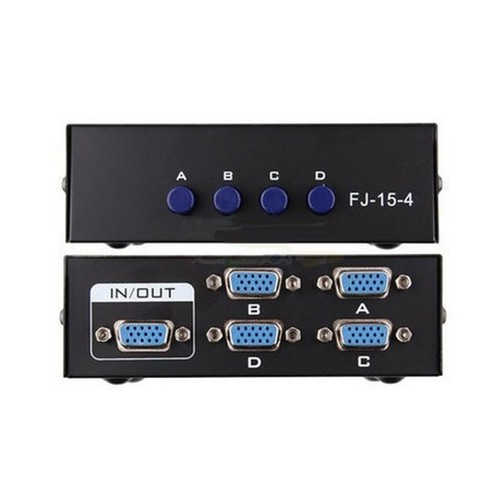 Port vga video audio switch - 4-port,