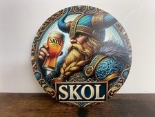 SKOL Wikinger Pils Bier Beer Werbeschild Vintage Retro 20c BAR DEKO PARTY KELLER