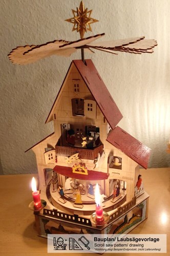 Laubsägevorlage tischpyramide - laubsägevorlage,