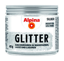 Alpina Kreativ Glitter 40g Silber / Gold / Bronze für Wandfarben, Lacke, Lasuren