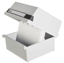 Karteikasten lichtgrau für 800 Karten A5 quer Karteibox 965 HAN
