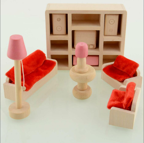 Puppenhaus set holz - puppenhaus,