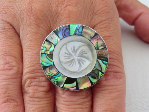 Ring offen edelstahl muschel - ring,