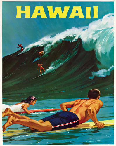 Hawaii surfen poster ozean - hawaii,