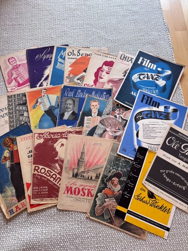 Vintage akkordeon notenhefte - akkordeon,