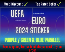 Topps UEFA Euro 2024 STICKER - PURPLE & BLUE & GREEN PARALLEL - zum aussuchen