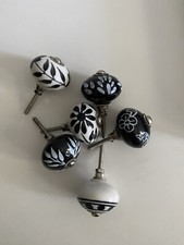 Türknauf x6 Set - Blau Silber - Knopf Knauf