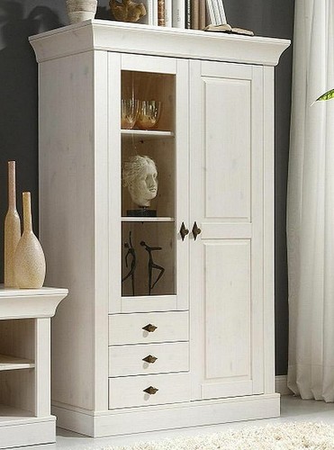 Massivholz vitrinenschrank - massivholz,