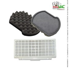 2x Staubbehälterfilter + 1x Filter kompatibel mit Bosch BGC41X36 Serie6 Bagless